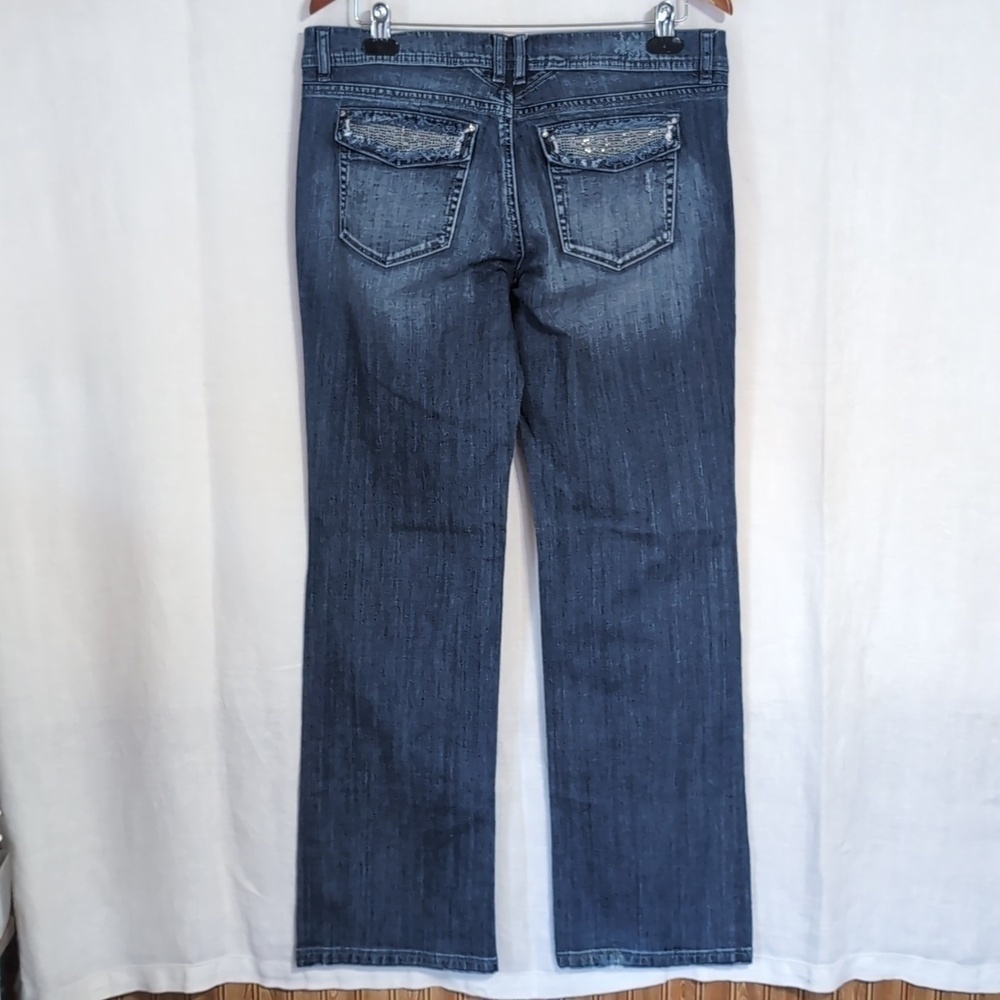 White House Black Market Noir Glamorous Boot Cut Jean Size 10R - Picture 4 of 6